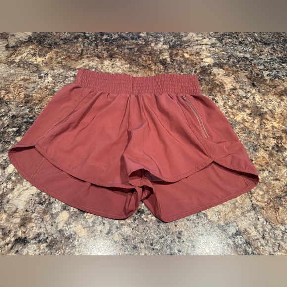 Women's High-Waisted Mauve Shorts - Picture 2 of 5